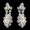 Silver Clear Marquise Rhinestone Drop Bridal Wedding Earrings 7662-1