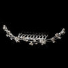 Silver Clear Rhinestone Floral Bridal Wedding Hair Comb 3166