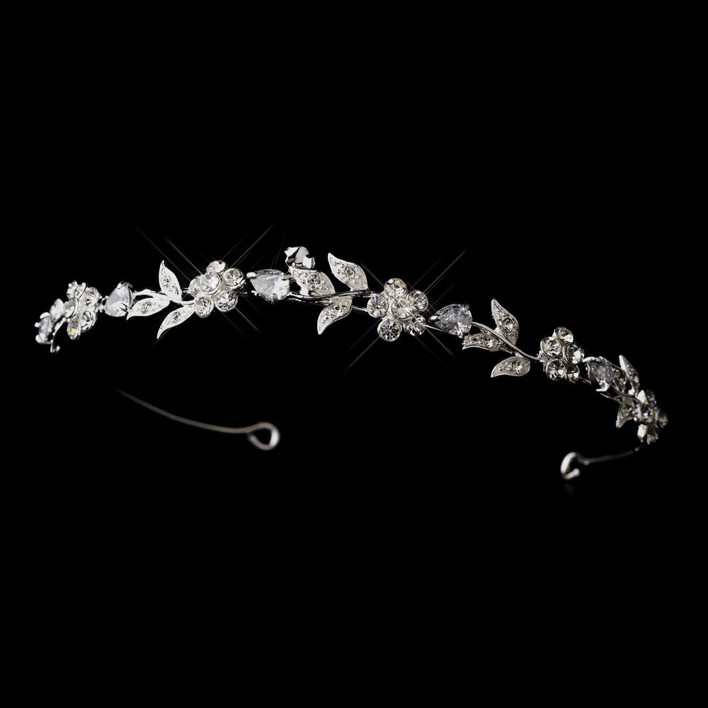 Silver Clear Multi-Cut Rhinestone Bridal Wedding Headband Headpiece 3232