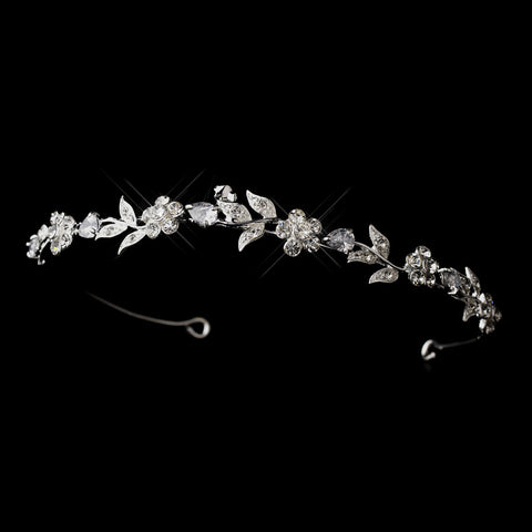 Silver Clear Multi-Cut Rhinestone Bridal Wedding Headband Headpiece 3232