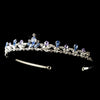 Silver Light Blue & Clear Rhinestone Princess Bridal Wedding Tiara Headpiece 3244