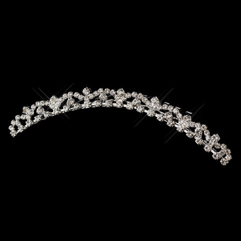 Silver Clear Rhinestone Bridal Wedding Hair Comb Headpiece 6019