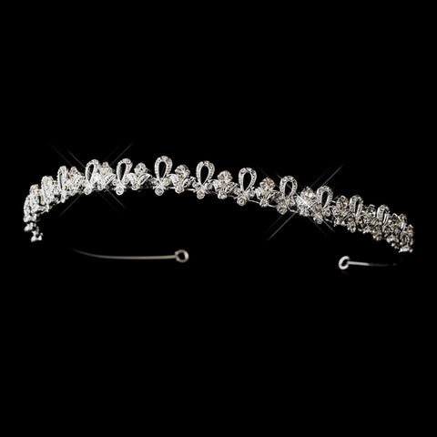 Silver Clear Rhinestone Bridal Wedding Headband Headpiece 6100