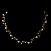 Gold Ivory Pearl & CZ Crystal Bridal Wedding Necklace 0112