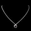Silver Amethyst & Clear Round Rhinestone Bridal Wedding Necklace 0511