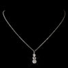 Silver Clear Round Rhinestone Bridal Wedding Necklace 0532