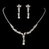 Silver Clear Marquise Bridal Wedding Jewelry Set 1007