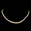 Gold Ivory Pearl Bridal Wedding Necklace 6031