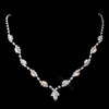 Silver AB Marquise & Clear Round Bridal Wedding Necklace 9341