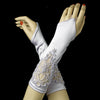 Embroidered Fingerless Bridal Wedding Gloves GL 8001 E