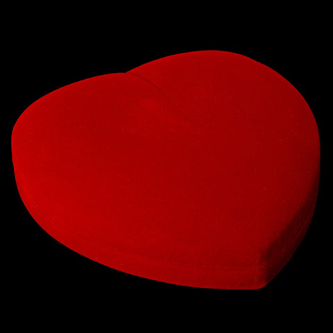 Red Velvet Heart Jewelry Box
