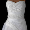 Ivory Floral Lace Tulle Ribbon Bridal Wedding Headband/Belt Belt 010