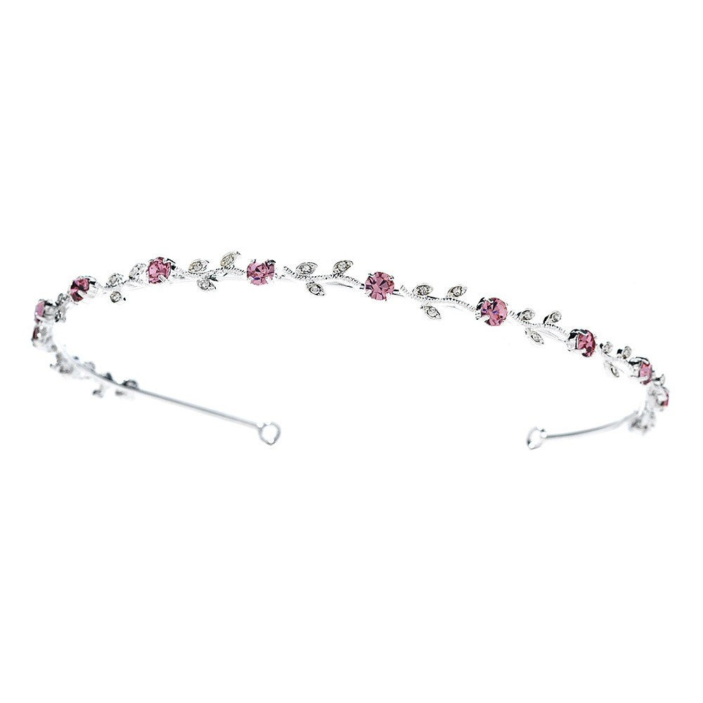 Headpiece 1002 Silver Pink