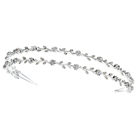 Headpiece 1003 Silver Clear