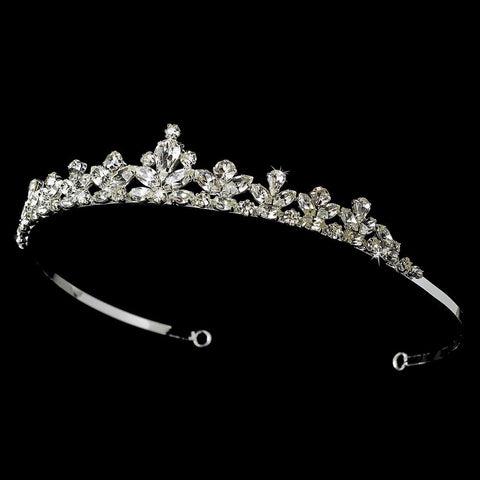 Crystal Bridal Wedding Tiara HP 1013 Silver