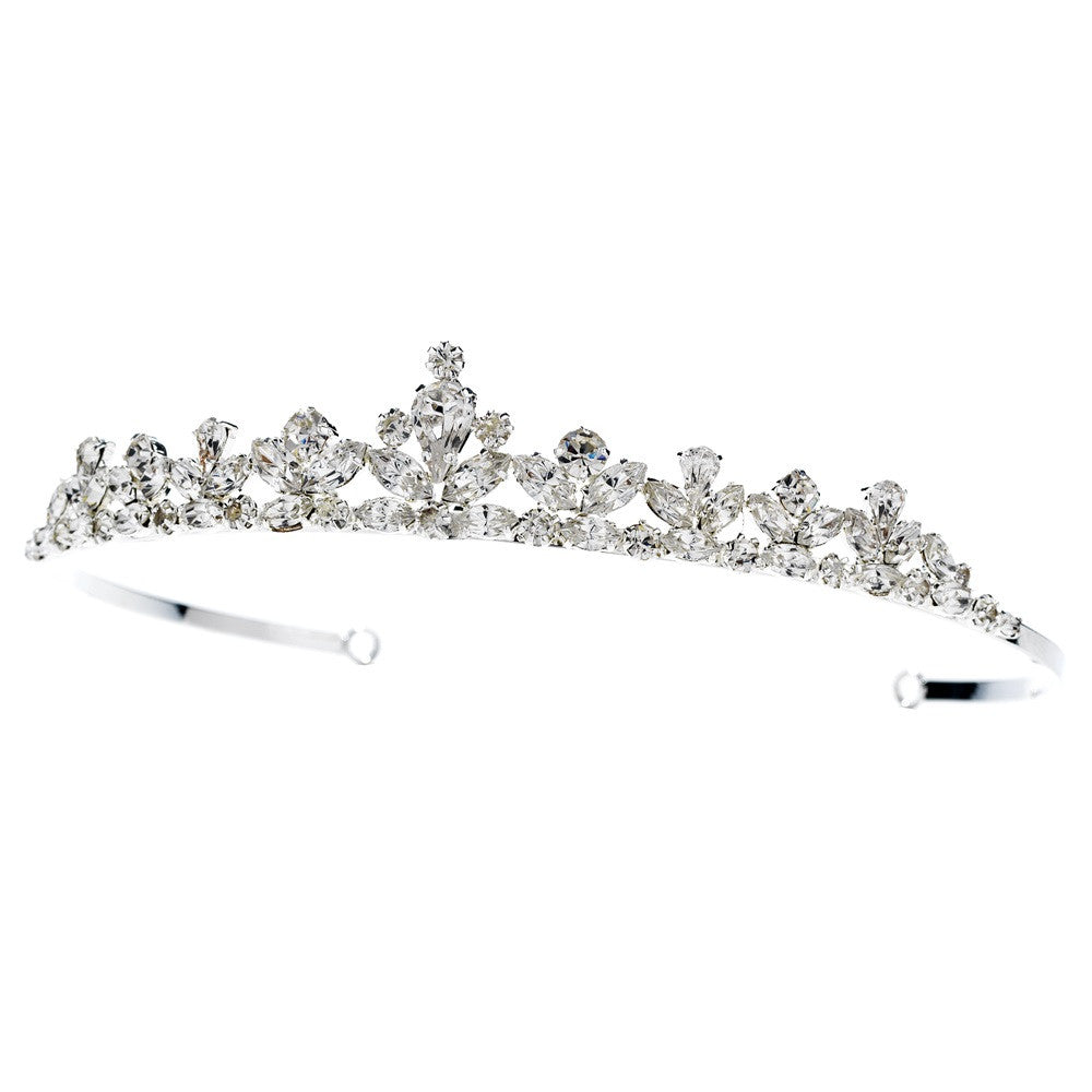 Crystal Bridal Wedding Tiara HP 1013 Silver