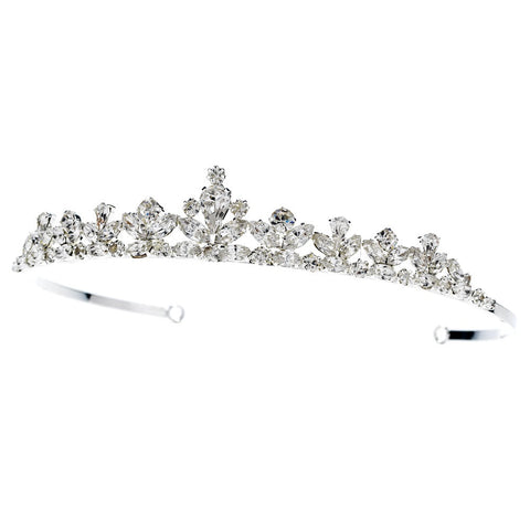 Crystal Bridal Wedding Tiara HP 1013 Silver