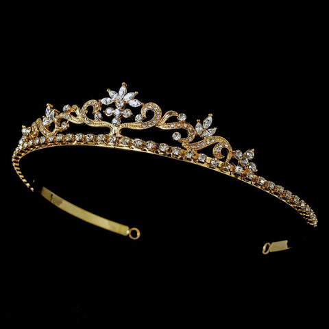 Gold Floral Bridal Wedding Tiara HP 11109