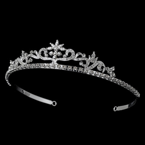 Silver/Clear Bridal Wedding Tiara HP 11109