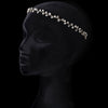 Light Gold Ivory Pearl & Rhinestone Vine Bridal Wedding Headband 1551