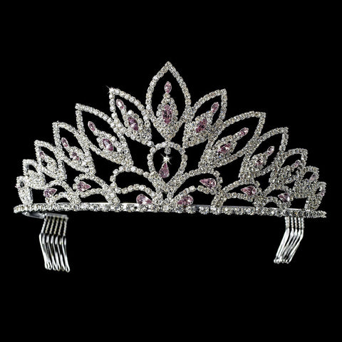 Wholesale lilac Crystal Rhinestone Pageant Crowns Bridal Wedding Tiaras, HP 243