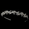 Silver Clear Rhinestone Floral Bridal Wedding Headband 2725