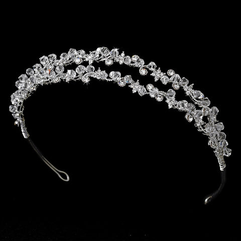 Headpiece 3337 Silver Clear