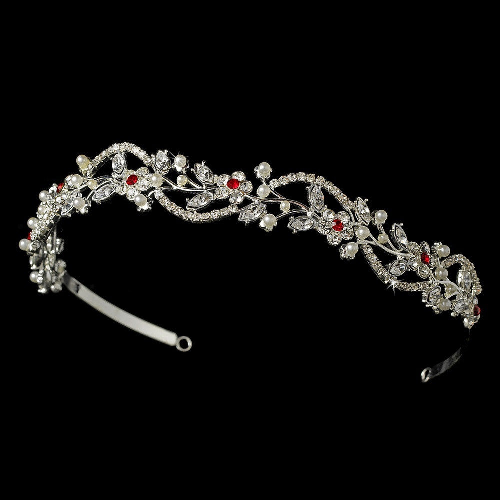 Ruby Red Bridal Wedding Tiara HP 392