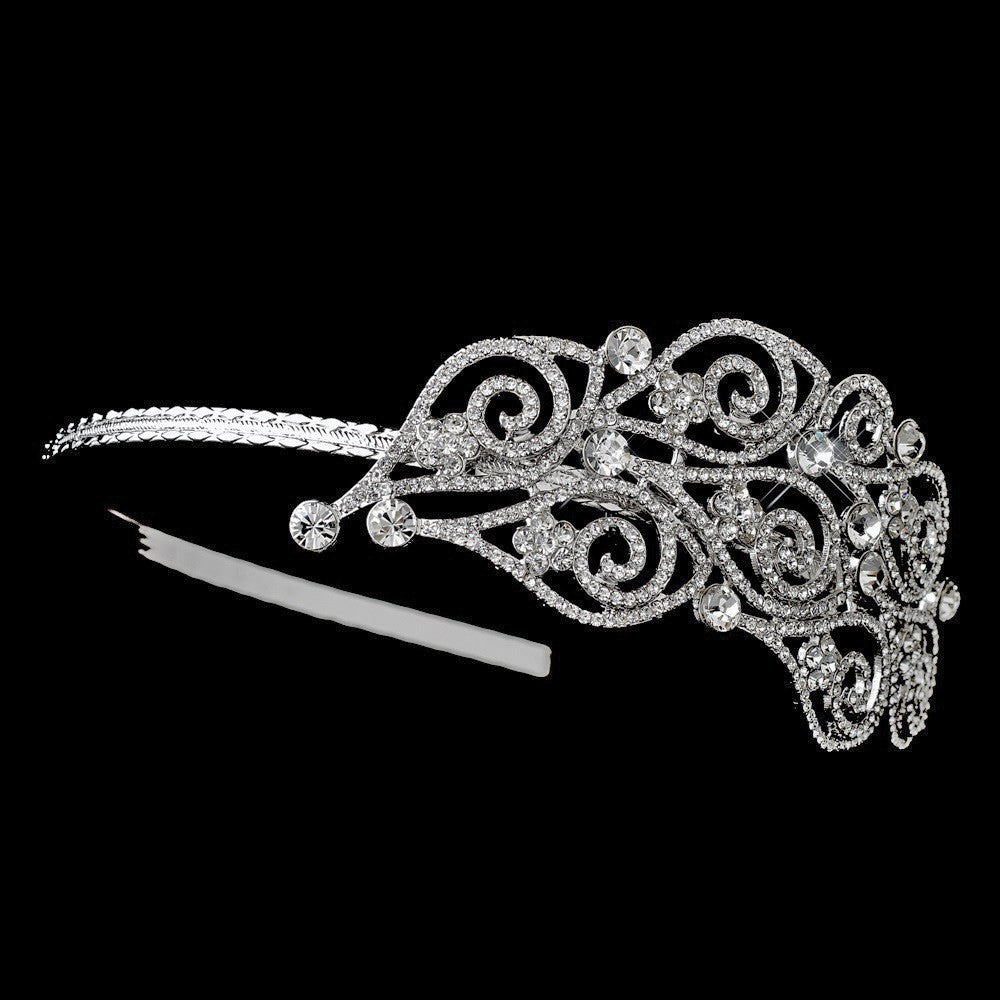 Antique Silver Side Accented Headpiece HP 397