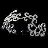 Silver Clear Rhinestone Swirl Bridal Wedding Headband 4538