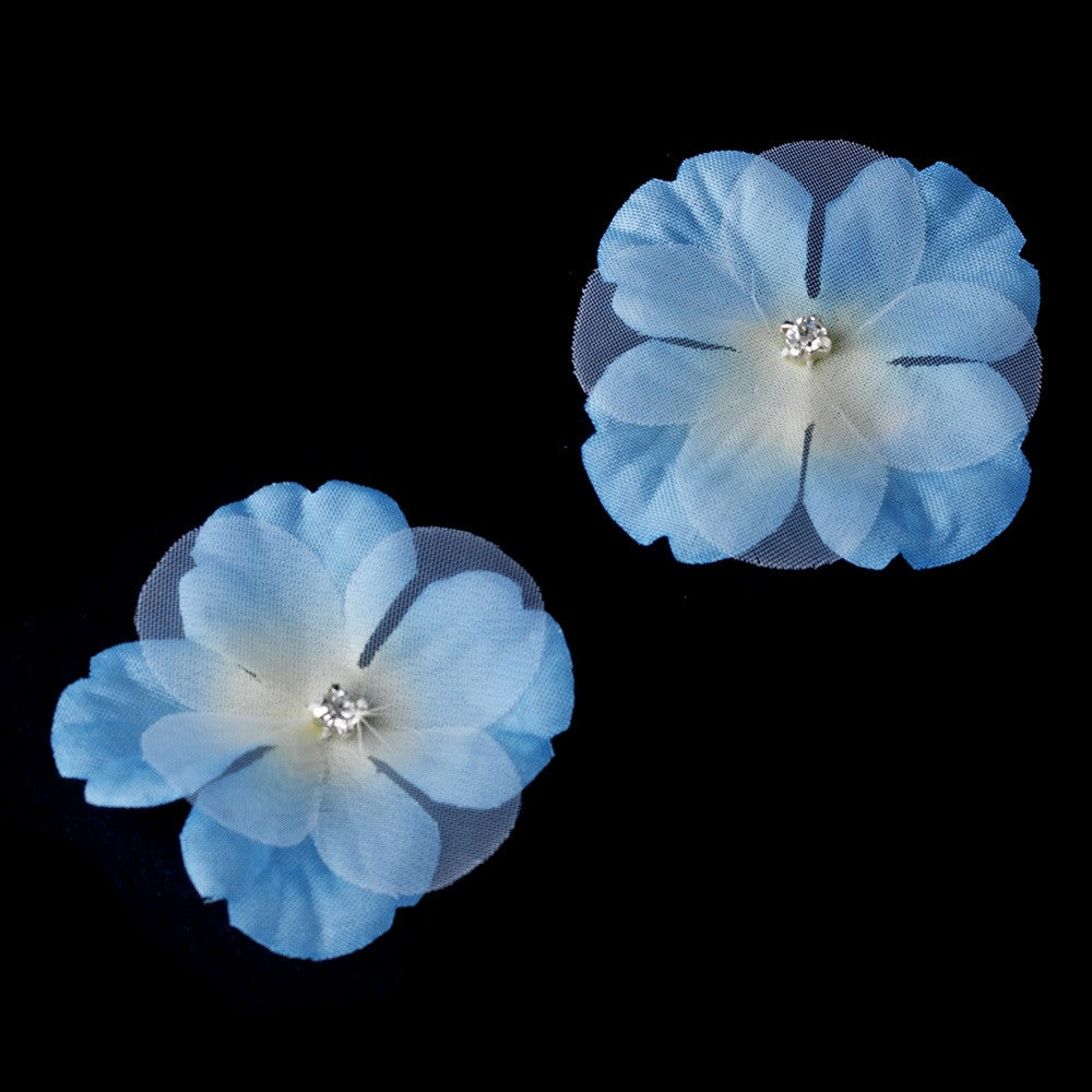Light Blue Bold Bridal Wedding Flower Applique 4973