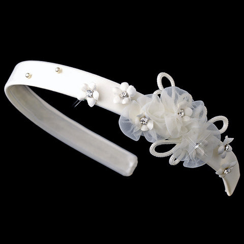 Pretty Flowergirl Bridal Wedding Headband HP 506 White or Ivory