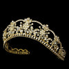 Sparkling Rhinestone & Swarovski Crystal Covered Bridal Wedding Tiara in Gold HP 523