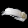 Feather & Pearl Bridal Wedding Headband HP 608 (White or Ivory)