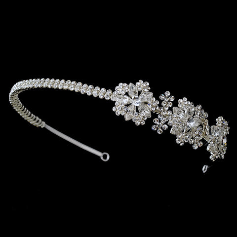* Silver Headpiece Bridal Wedding Headband 609
