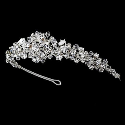 Silver Plated Swarovski Bridal Wedding Tiara HP 6148