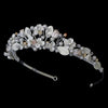 Ivory Porcelain Floral Crystal Bridal Wedding Tiara HP 6180