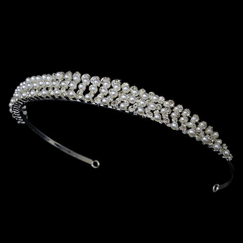 * White Pearl Bridal Wedding Headband HP 6262