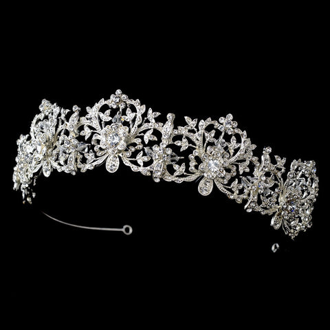 Beautiful Royal Bridal Wedding Tiara HP 630 Silver