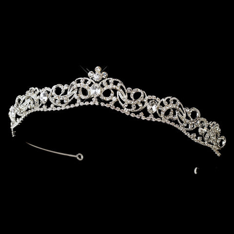 Silver Clear Rhinestone Bridal Wedding Headpiece Bridal Wedding Tiara 634