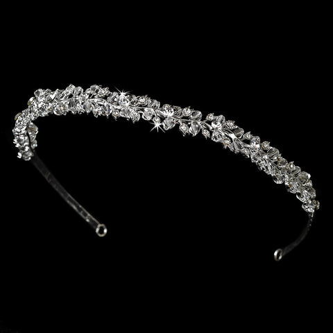 Couture Swarovski Silver Clear Crystal Bridal Wedding Tiara HP 7012