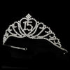 Sparkling Majestic Quinceanera RhinestoneBridal Wedding Tiara in Silver 7032