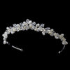 Silver Swarovski Crystal & Freshwater Pearl Jewelry 7223 & Bridal Wedding Tiara 7050 Set