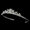 Silver Freshwater Pearl Jewelry 7500 & Bridal Wedding Tiara 7052 Set