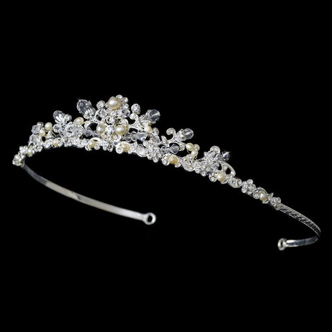 Freshwater Pearl and Swarovski Crystal Bridal Wedding Tiara HP 7052