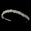 Silver Clear Swarovski Crystal & Rhinestone Jewelry & Bridal Wedding Headband 7095 7206Set