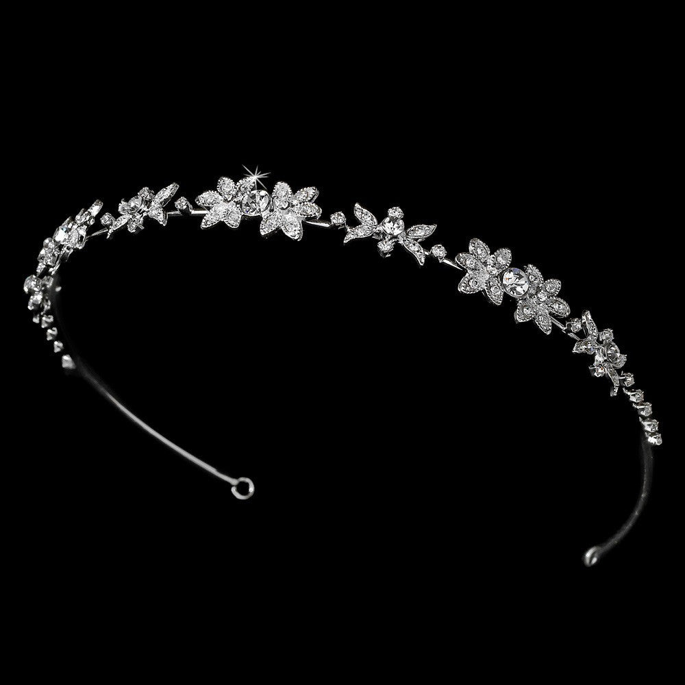 Silver Plated Rhinestone Bridal Wedding Headband HP 7819