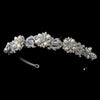 Silver Swarovski Freshwater Pearl Jewelry 7804 & Bridal Wedding Headband 7844 Set