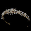 Crystal & Rhinestone Vine Bridal Wedding Tiara HP 8003 (Gold Clear)