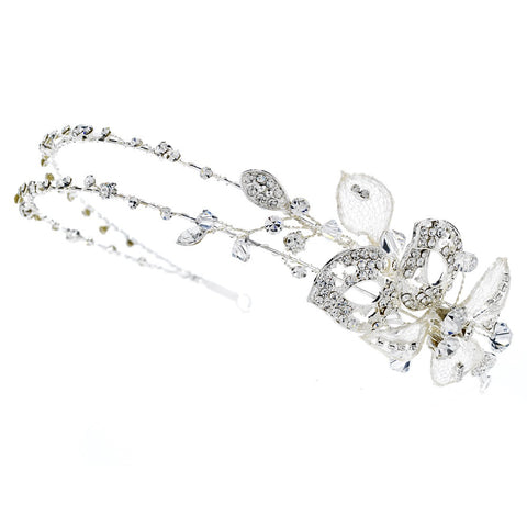 Crystal Side Ornament Bridal Wedding Headband HP 8104